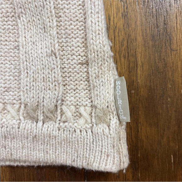 Woolrich 1/4 Zip Knit Sweater Beige Size Small Women's W/ Decorative Lambs Wool - Picture 6 of 12